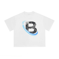 Niceshop Foreign Trade Wholesale Billi0N Hip-Hop High Street Fashion Brand Cartoon Pattern Graffiti Drop Shoulder Sleeve Couple Short-Sleeve T-Shirt