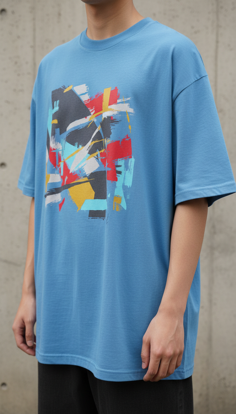 Urban Sky Blue Oversized Tee