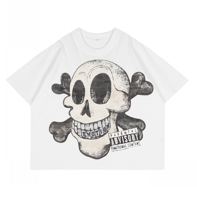 Niceshop Foreign Trade Wholesale Billi0N Hip-Hop High Street Fashion Brand Cartoon Pattern Graffiti Drop Shoulder Sleeve Couple Short-Sleeve T-Shirt