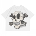 Niceshop Foreign Trade Wholesale Billi0N Hip-Hop High Street Fashion Brand Cartoon Pattern Graffiti Drop Shoulder Sleeve Couple Short-Sleeve T-Shirt
