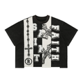 Niceshop Foreign Trade Wholesale Billi0N Hip-Hop High Street Fashion Brand Cartoon Pattern Graffiti Drop Shoulder Sleeve Couple Short-Sleeve T-Shirt